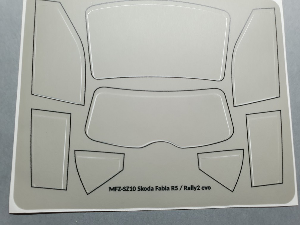 POCHOIR 1/24 MASQUAGE PEINTURE VITRES SKODA FABIA R5 / RALLY2 EVO - SZ10 – Image 3
