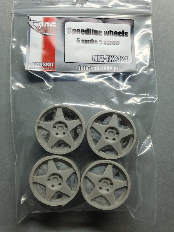 PIECES RESINE JANTES 1/24 SPEEDLINE WHEELS 5 RAYONS / 5 ECROUS 18" - TK2424 – Image 2