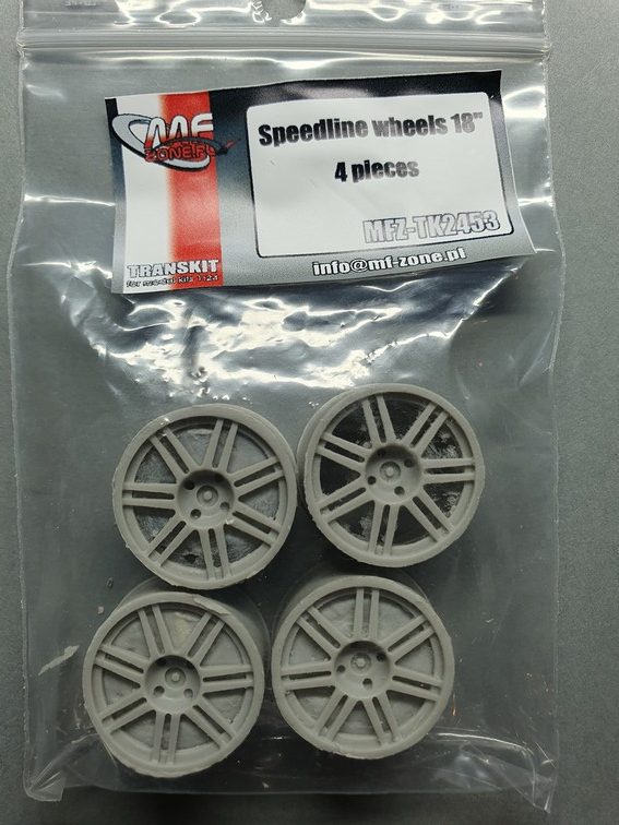 PIECES RESINE JANTES 1/24 SPEEDLINE WHEELS 7 RAYONS / 4 ECROUS 18" - TK2453 – Image 2