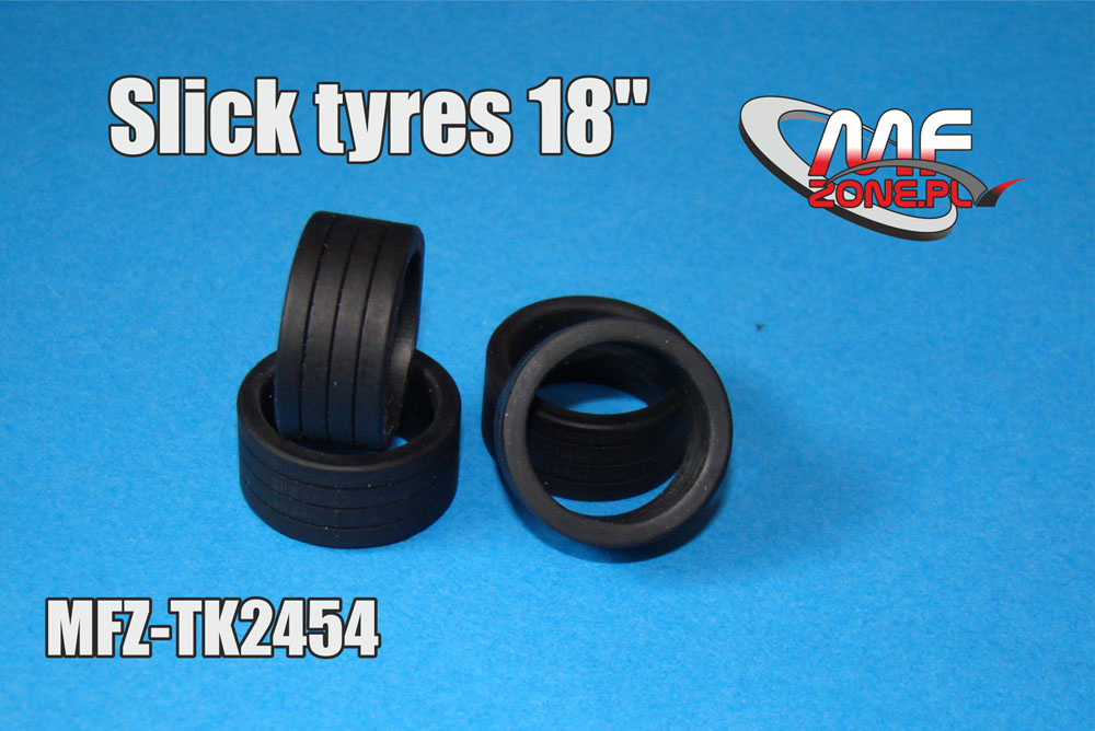 PNEUS 1/24 CAOUTCHOUC SLICK 18" - TK2454