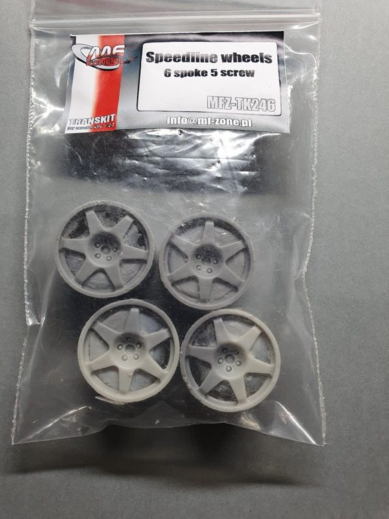 PIECES RESINE JANTES 1/24 SPEEDLINE WHEELS 6 RAYONS / 5 ECROUS 18" - TK246 – Image 2