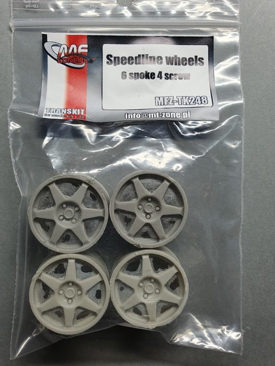 PIECES RESINE JANTES 1/24 SPEEDLINE WHEELS 6 RAYONS / 4 ECROUS 18" - TK248 – Image 2