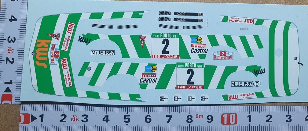 DECALS 1/43 BMW 2002 Tii - #2 - WARMBOLD - RALLYE PORTUGAL 1975 - DCC14376