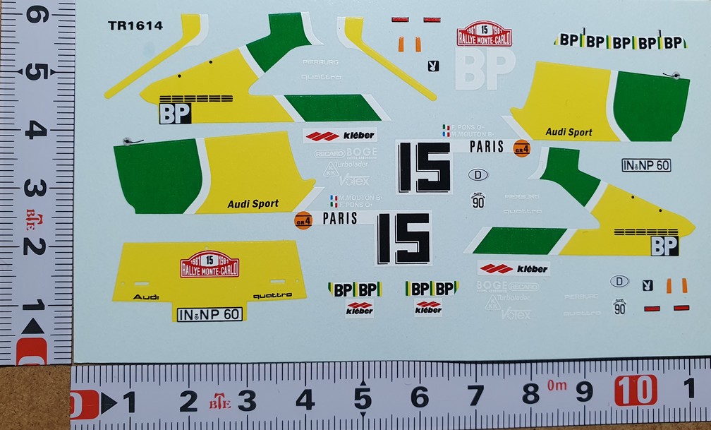 DECALS 1/43 AUDI QUATTRO - #15 - MOUTON - RALLYE MONTE CARLO 1981 - DCC1436