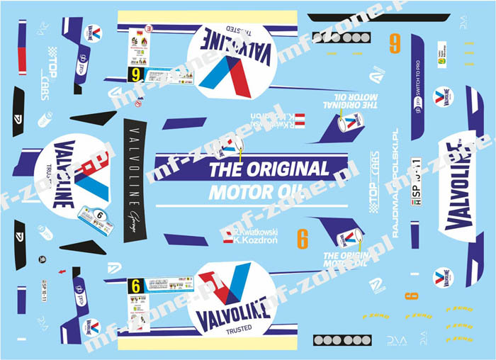DECALS 1/43 SKODA FABIA RALLY2 EVO - #6 - KWIATKOWSKI - SWIDNICKI RALLY 2023 - D43464