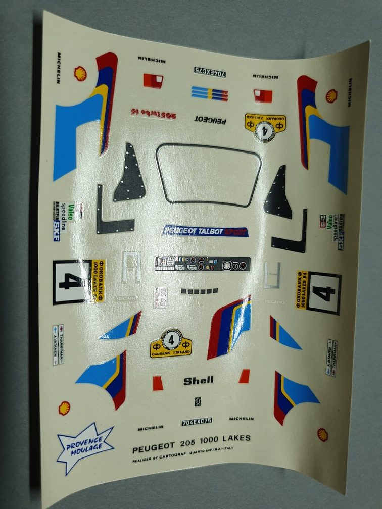 KIT 1/43 PEUGEOT 205 TURBO16 - VATANEN  RALLYE 1000 LACS 1984 - PROVENCE MOULAGE – Image 4