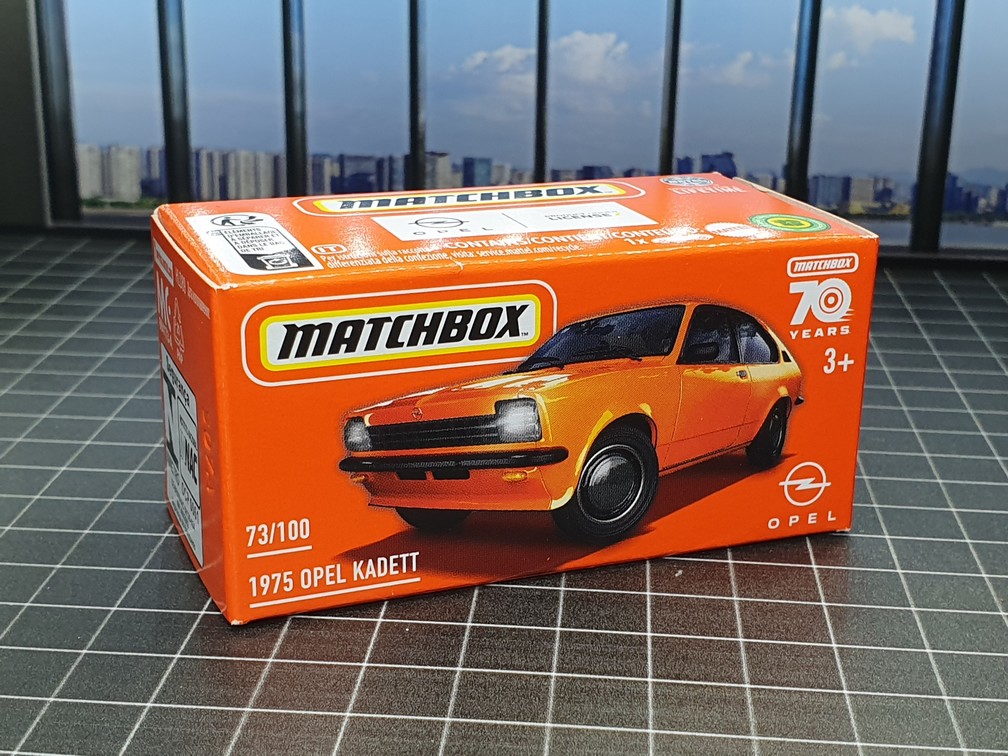 OPEL KADETT 1975 - 1/64 MATCHBOX POWER GRAB 2023 (70 years) N° 73/100 ...